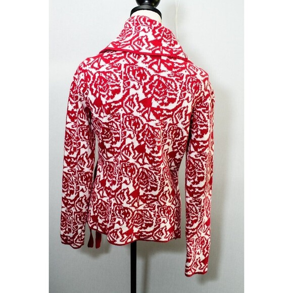 KappAhl M 40/42 Red/White button Cardigan art to wear Fall - Picture 2 of 4